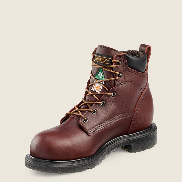 Red Wing Safety Bot Erkek - Supersole® 2.0 - 6-Inch Waterproof Csa Toe - Bordo - 78LRGTIPD